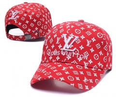 Red Monogram Signature Baseball Cap
