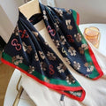 Botanical Print with Signature Red & Green Web Border