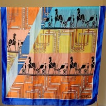 Sunset Horizon Extra-Long Pure Silk Scarf – Vibrant Multicolor Wrap