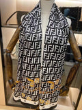 Dual-Tone Monogram Oversized Wrap