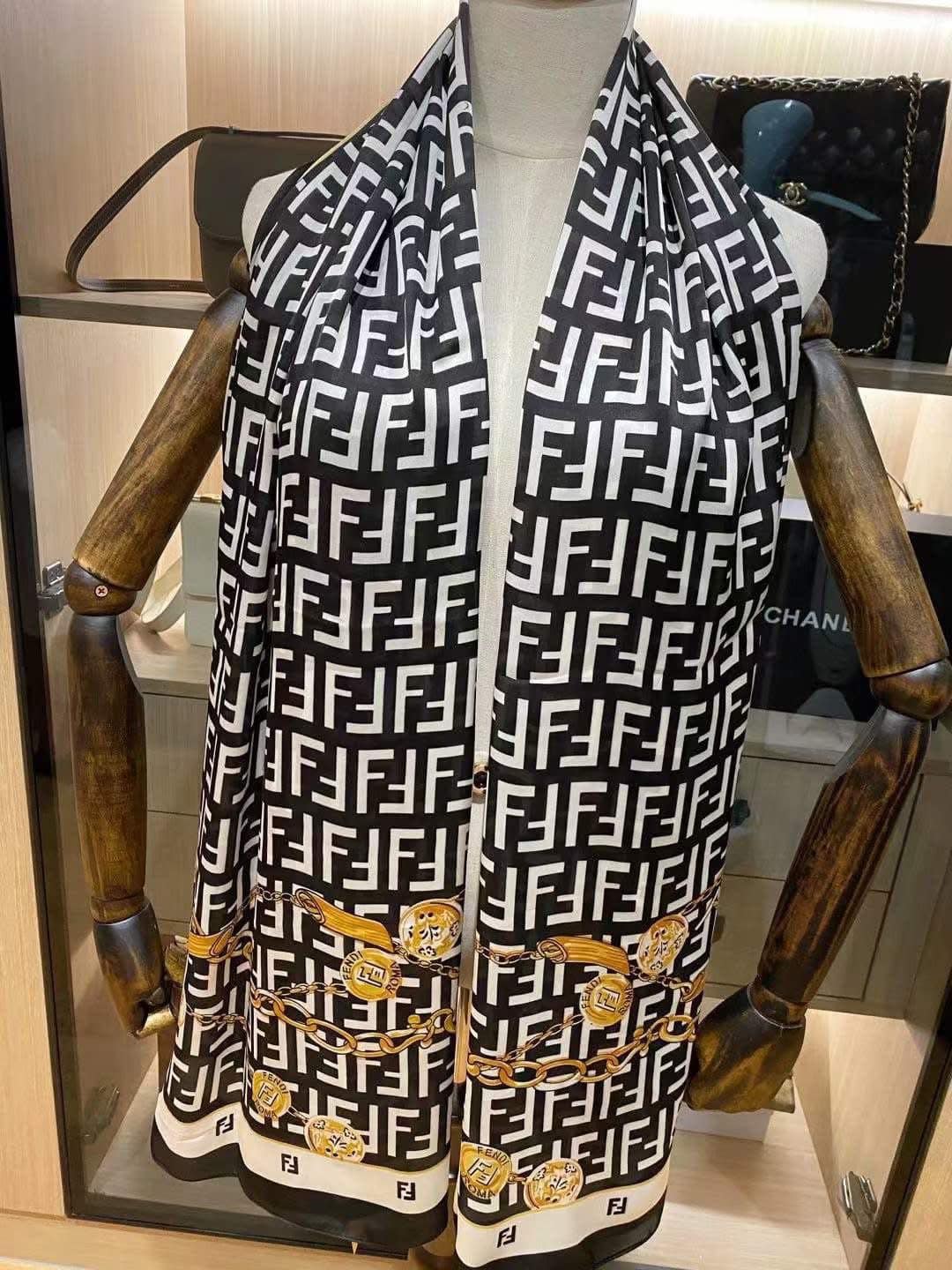 Dual-Tone Monogram Oversized Wrap