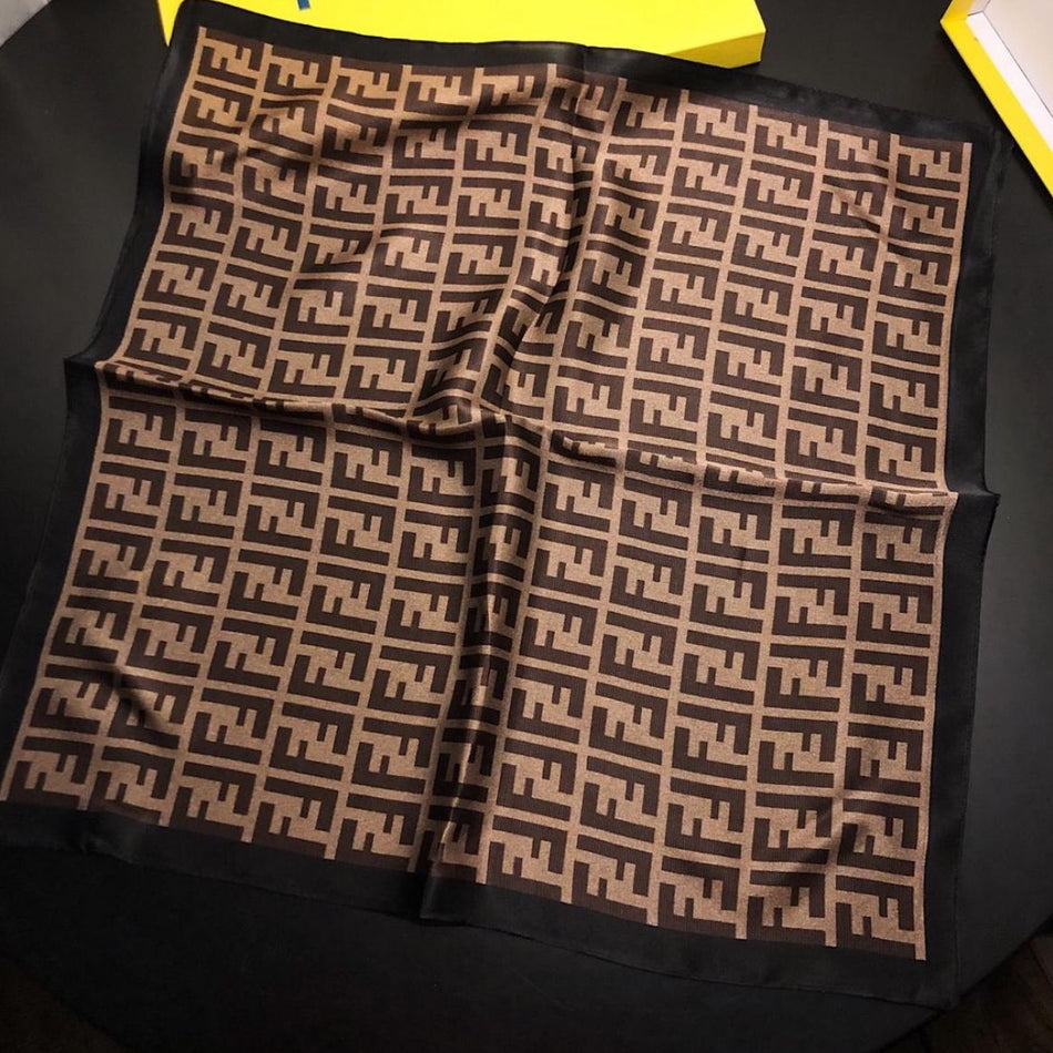 Noir & Walnut Geometric monogram Print