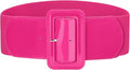 Hot Pink Fuchsia Wide Stretchy Cinch Belt