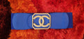Royal Blue Wide Elastic Stretch Belt