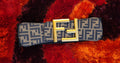 Brown Monogram Wide Stretch Belt with Gold Hardware