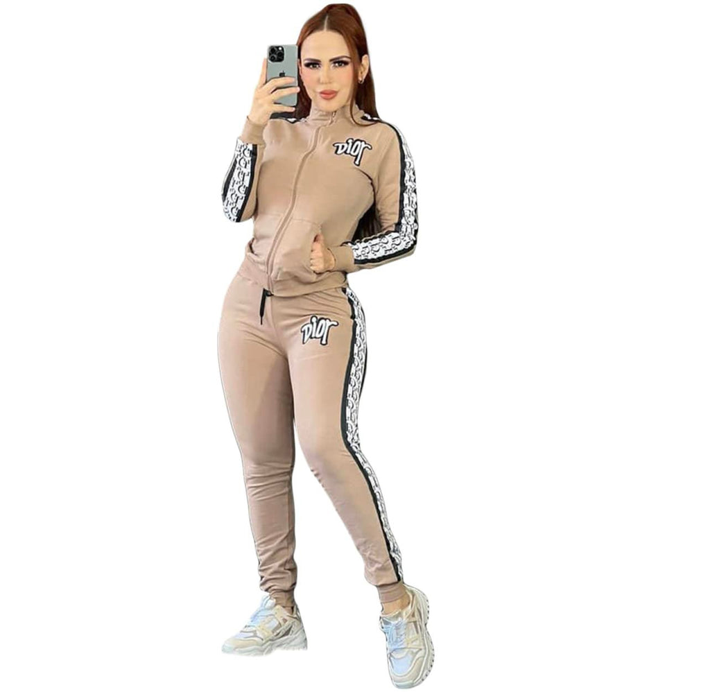CD Beige Polyester Tracksuit