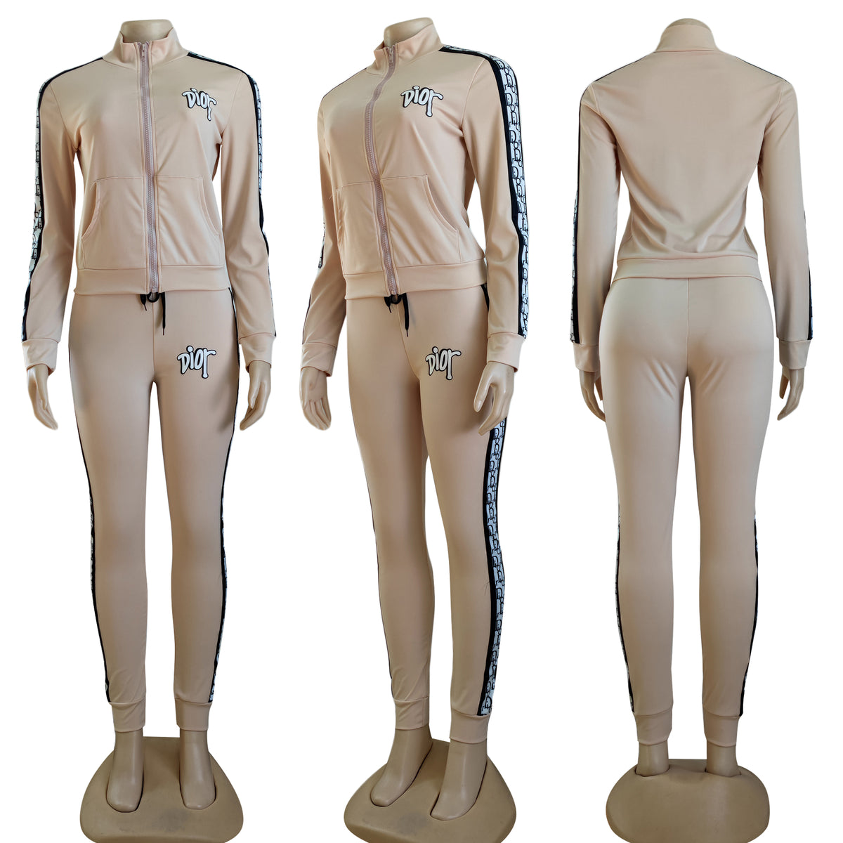 CD Beige Polyester Tracksuit
