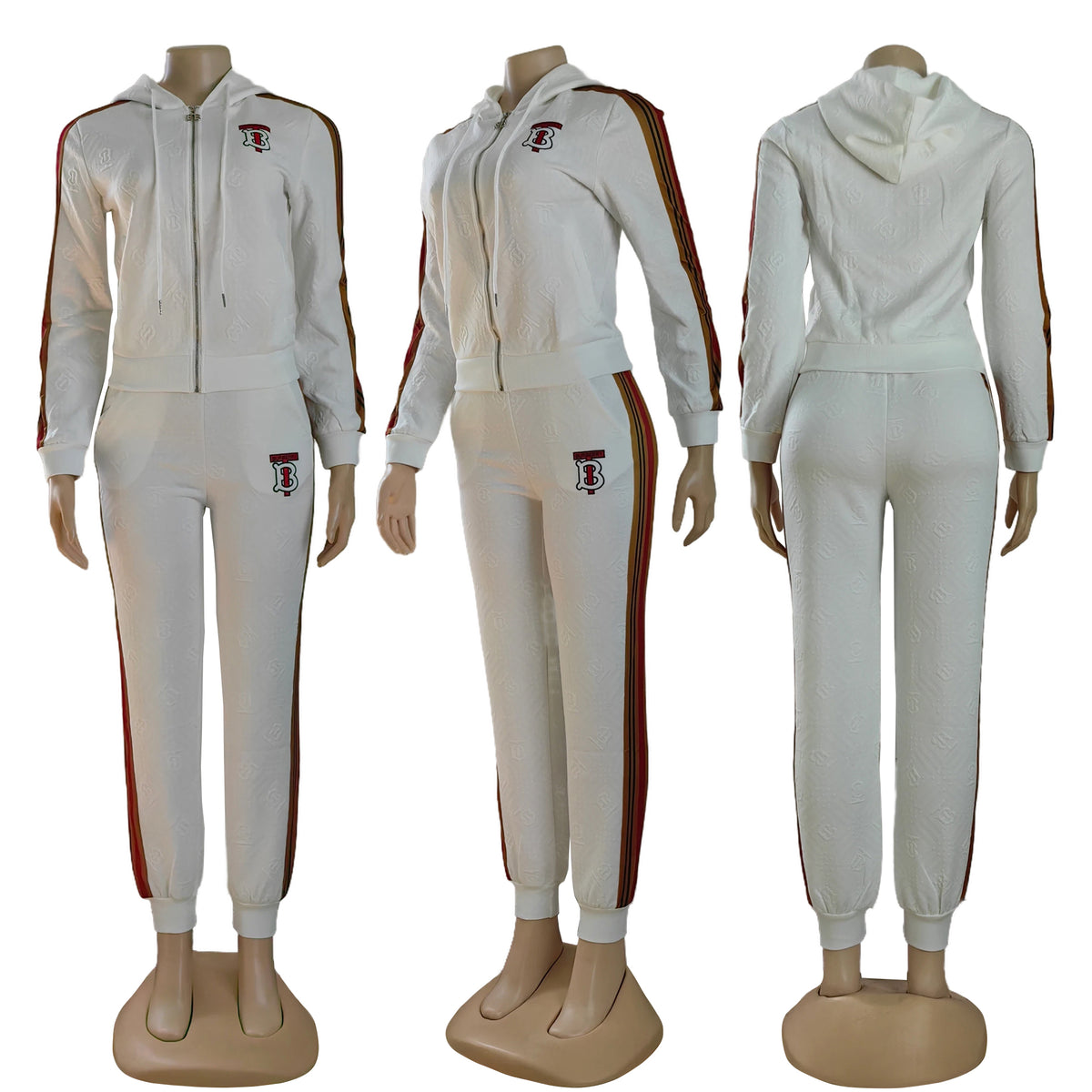 BB White Embroidered Tracksuit