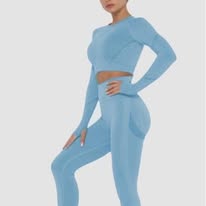 Light Blue Yoga Pant Set