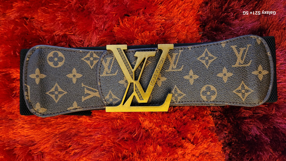 Brown Monogram Wide Stretch Belt