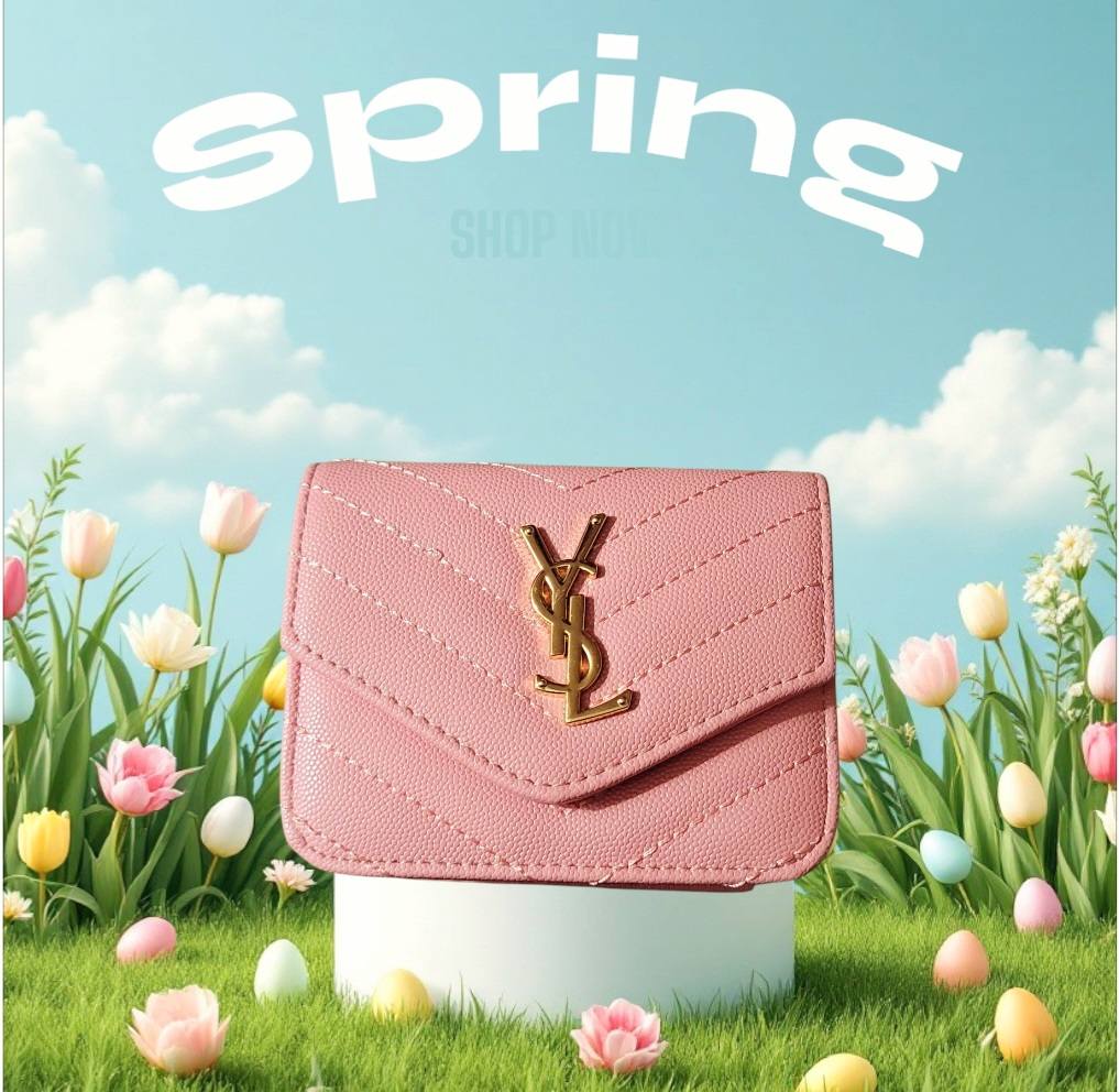 Micro Pink Monogram Snap Card Case