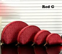 4-Piece "Inspired" Red Denim Multiuse Pouch Set