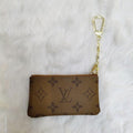 The Monogram Mini Zip Purse – Signature Brown