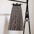 Tan Long Monogram Patterned Skirt